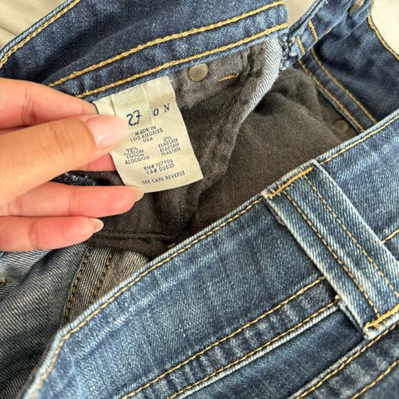 Vintage Y2K Hudson Women's Bootcut Jean Dark Button Fly Jean Denim Pant Size 27 - Picture 4 of 11